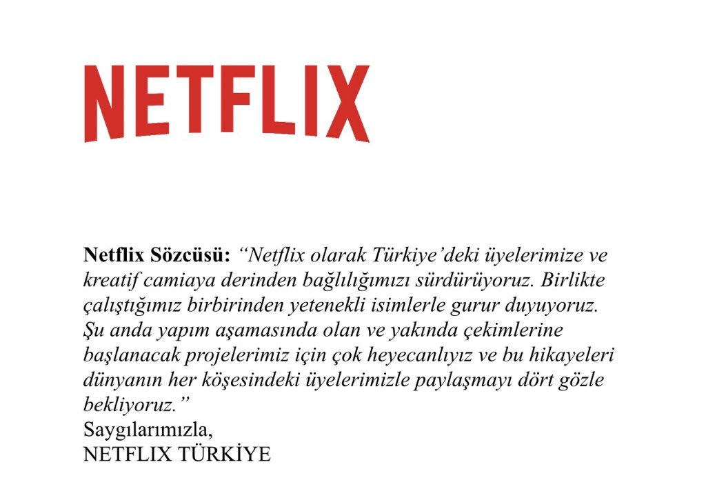 Netflix Turkey Releases A Statement